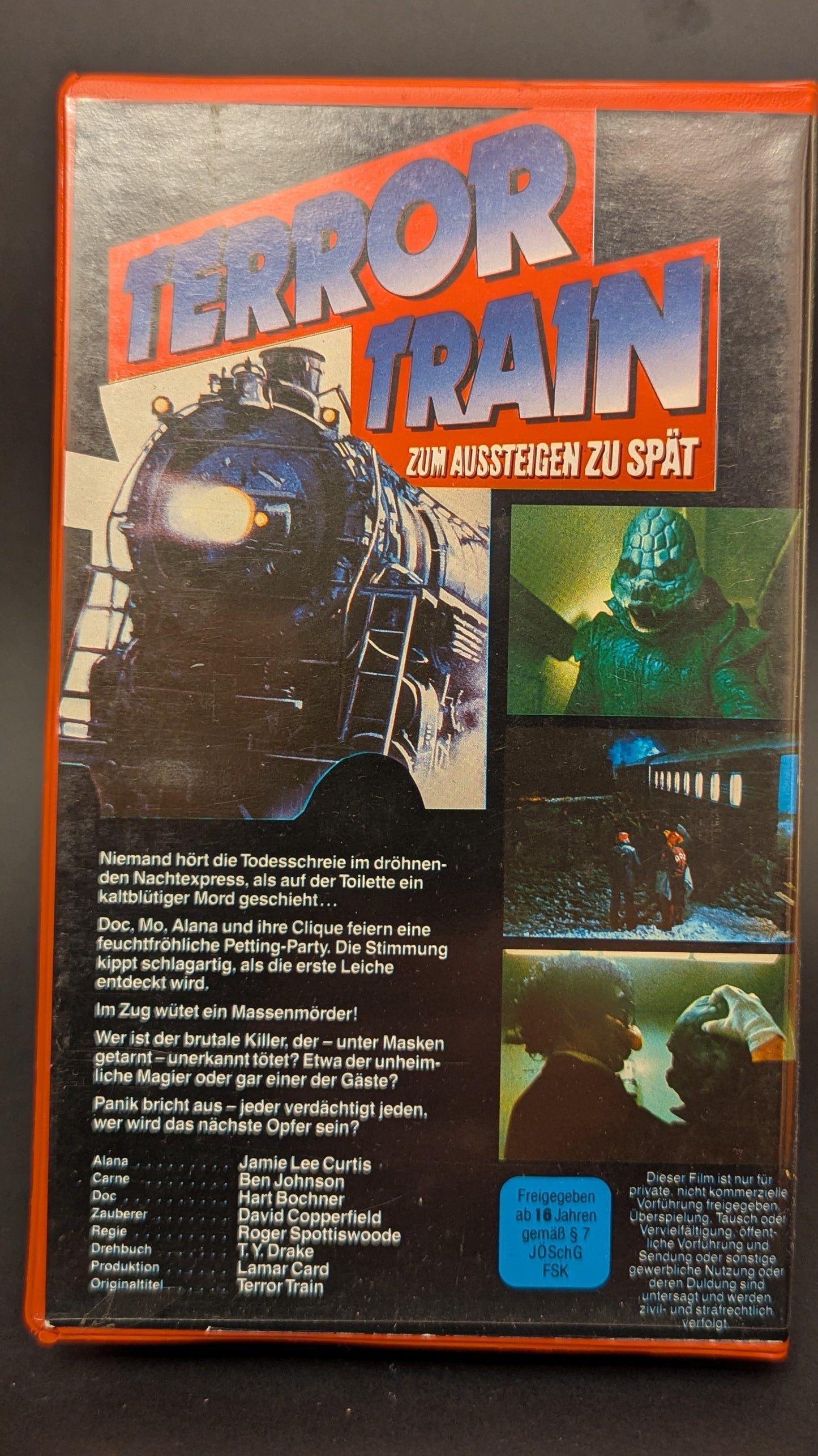Terror Train - Original Videofilm VHS Jamie Lee Curtis David Copperfield HORROR
