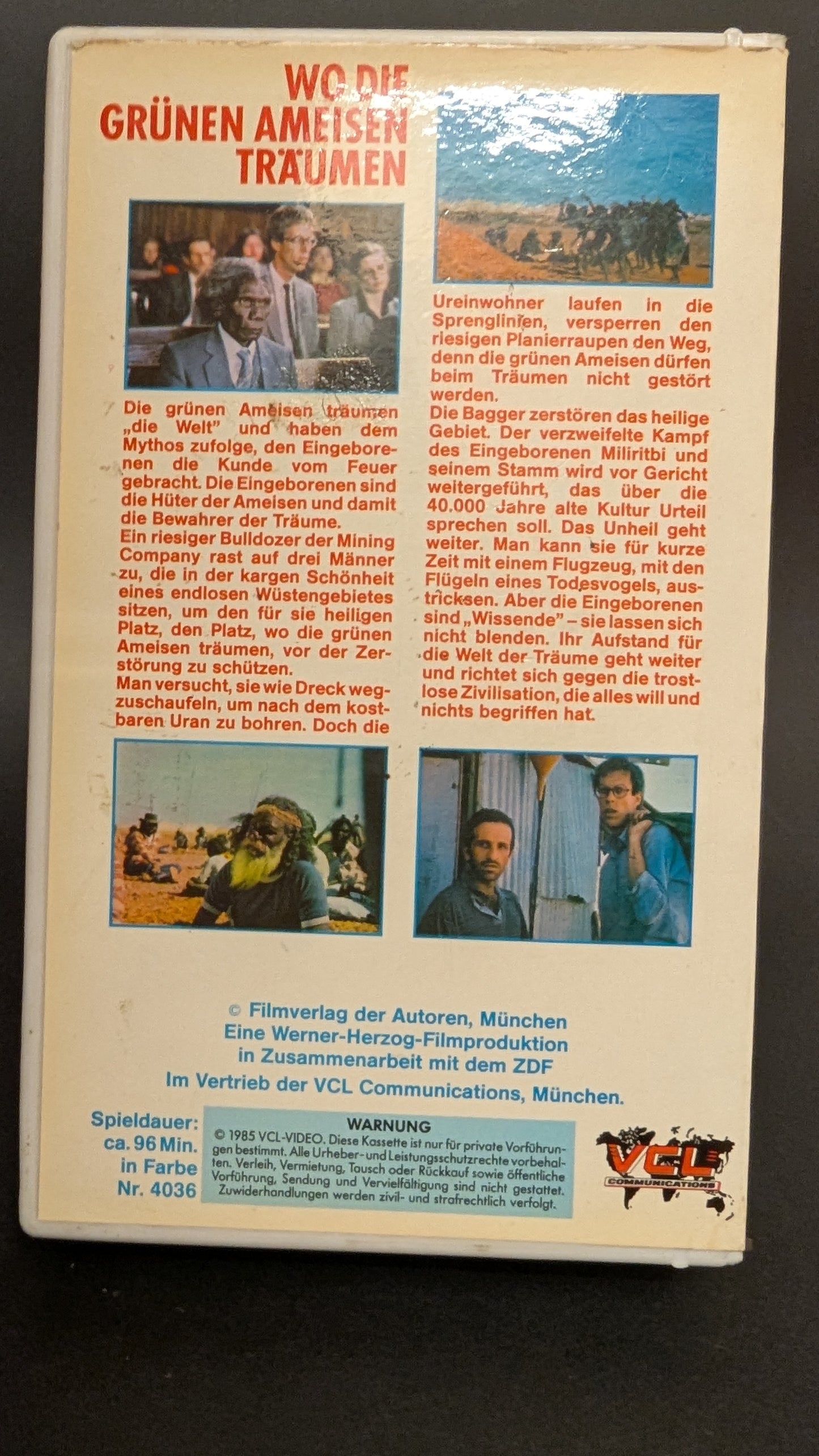 Wo die grünen Ameisen träumen - Original Videofilm VHS Werner Herzog