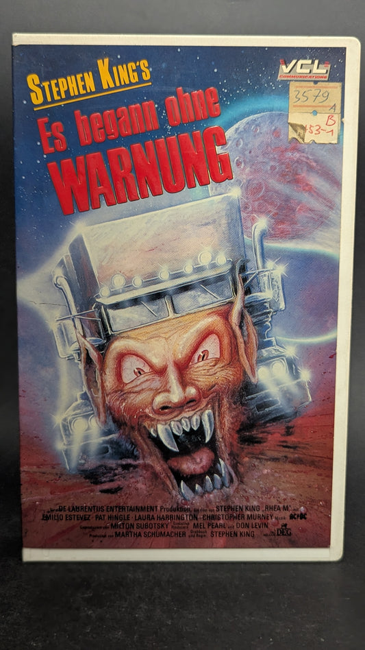 Es begann ohne Warnung - Original Videofilm VHS HORROR Stephen King