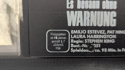 Es begann ohne Warnung - Original Videofilm VHS HORROR Stephen King