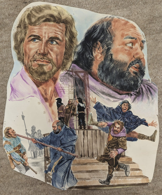Zwei linke Brüder auf dem Weg zur Hölle - handgezeichnetes Filmplakat EINZELSTÜCK