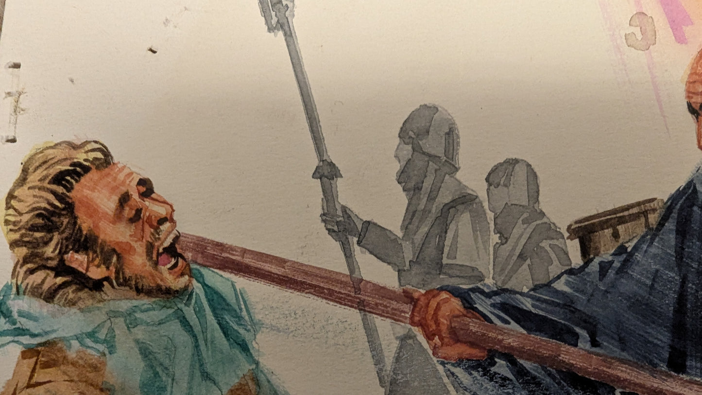 Zwei linke Brüder auf dem Weg zur Hölle - handgezeichnetes Filmplakat EINZELSTÜCK