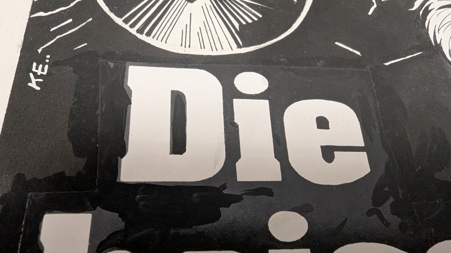 Heiße Masche Chicago 1929 - handgezeichnete Inseratmater EINZELSTÜCK