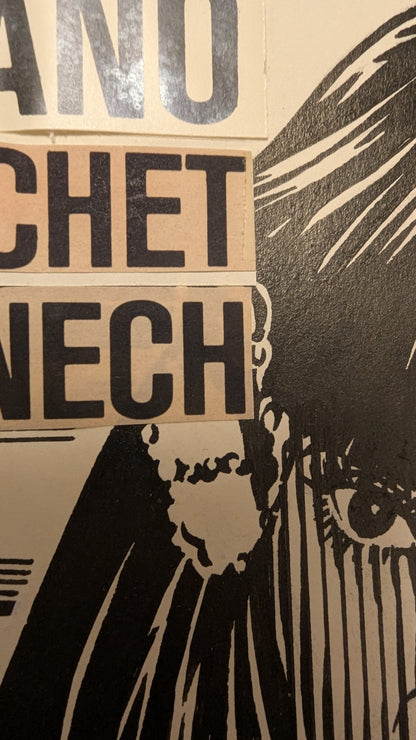 Ein total versautes Wochenende - handgezeichnete Inseratmater EINZELSTÜCK Adriano Celentano Edwige Fenech