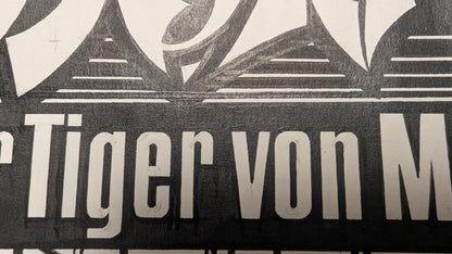 Sandokan - Der Tiger von Malesia - handgezeichnete Inseratmater EINZELSTÜCK Ivan Rassimov