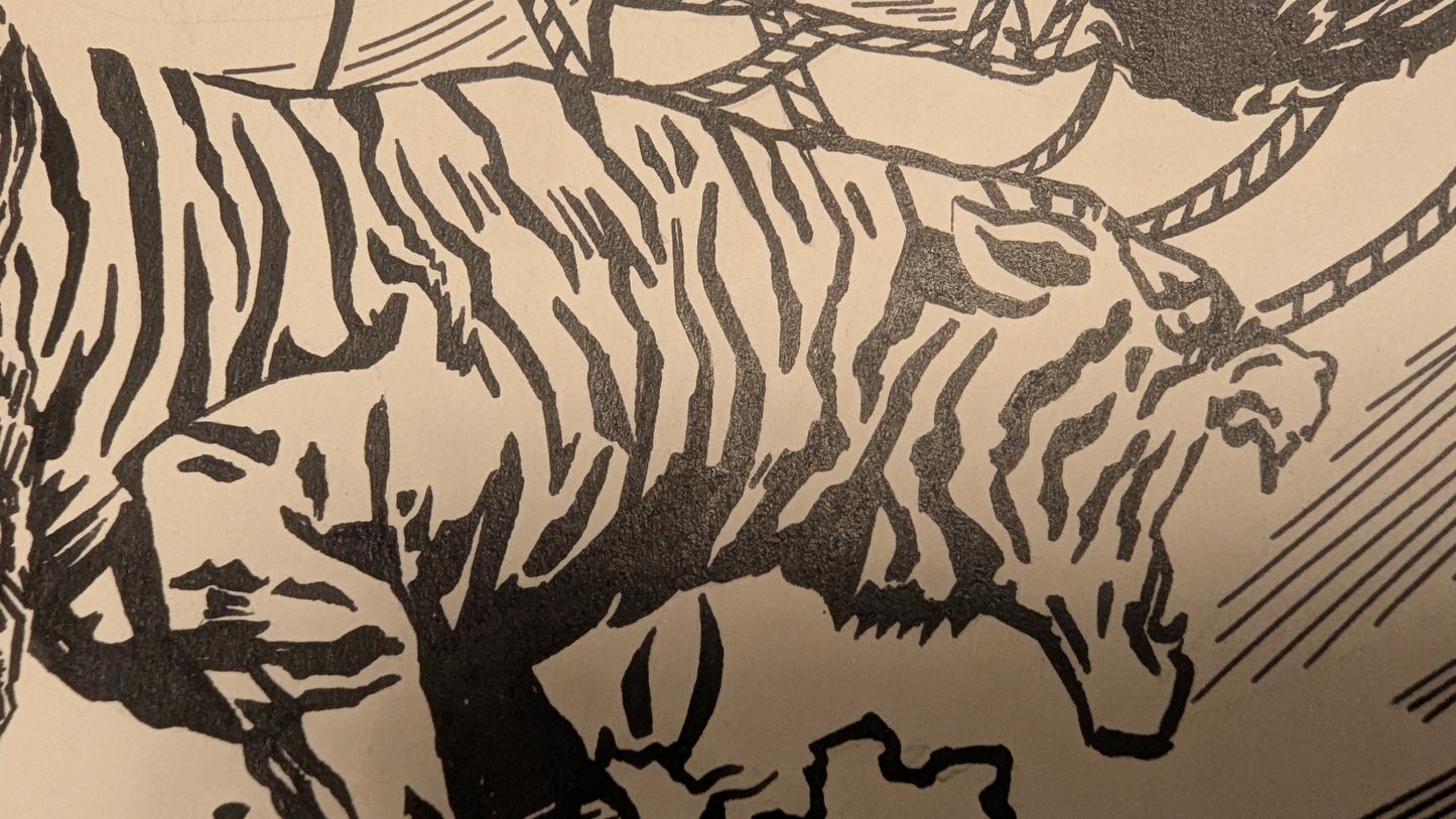Sandokan - Der Tiger von Malesia - handgezeichnete Inseratmater EINZELSTÜCK Ivan Rassimov