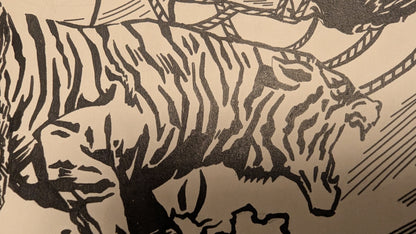 Sandokan - Der Tiger von Malesia - handgezeichnete Inseratmater EINZELSTÜCK Ivan Rassimov