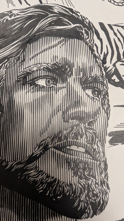 Sandokan - Der Tiger von Malesia - handgezeichnete Inseratmater EINZELSTÜCK Ivan Rassimov
