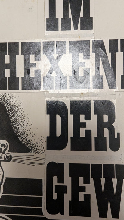 Im Hexenkessel der Gewalt - handgezeichnete Inseratmater EINZELSTÜCK #2