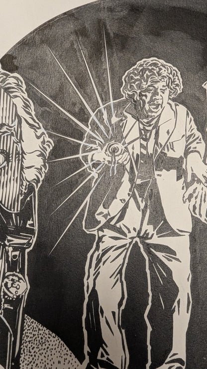 Dr. Jekyll's unheimlicher Horrortrip - handgezeichnete Inseratmater EINZELSTÜCK