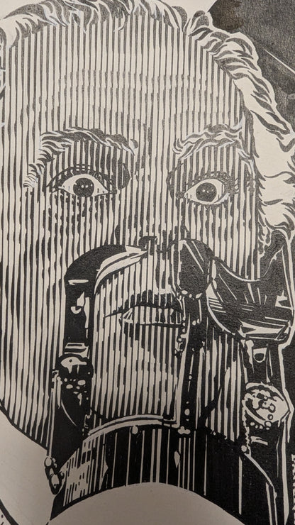 Dr. Jekyll's unheimlicher Horrortrip - handgezeichnete Inseratmater EINZELSTÜCK