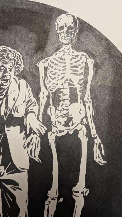 Dr. Jekyll's unheimlicher Horrortrip - handgezeichnete Inseratmater EINZELSTÜCK