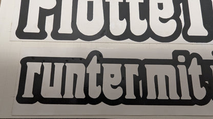 Flotte Teens runter mit den Jeans - handgezeichnete Inseratmater EINZELSTÜCK