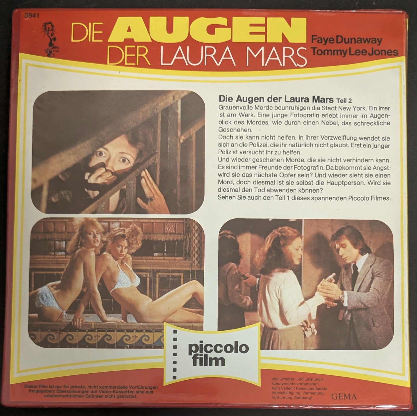 Die Augen der Laura Mars - Original Super 8 Film Piccolo Film 2x110m