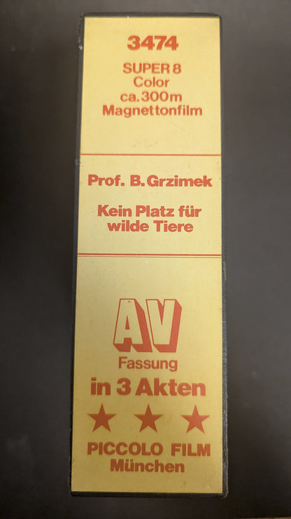 Kein Platz für wilde Tiere - Original Super 8 Film Teil 1-3 in Box-Version (Bernhard Grzimek) Piccolo film
