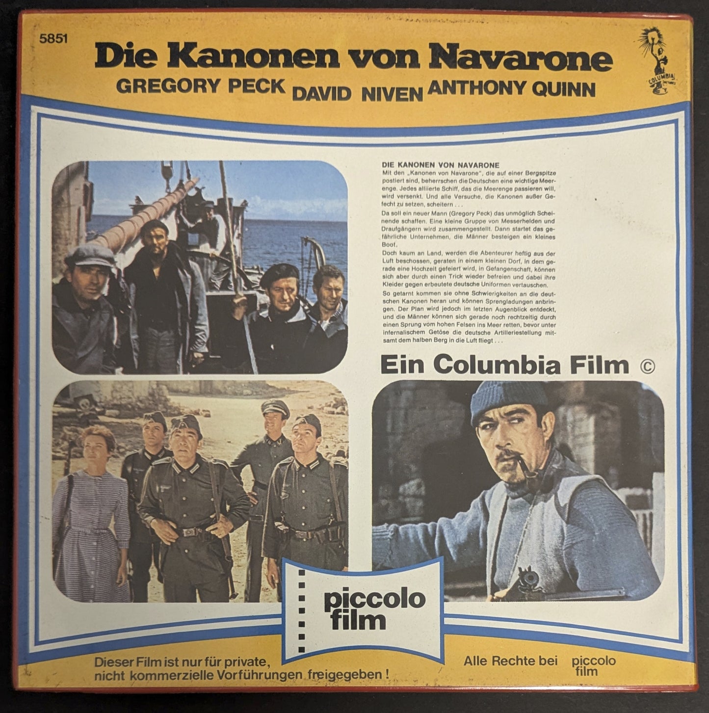 Die Kanonen von Navarone - Original Super 8 Film Piccolo film ca. 120m