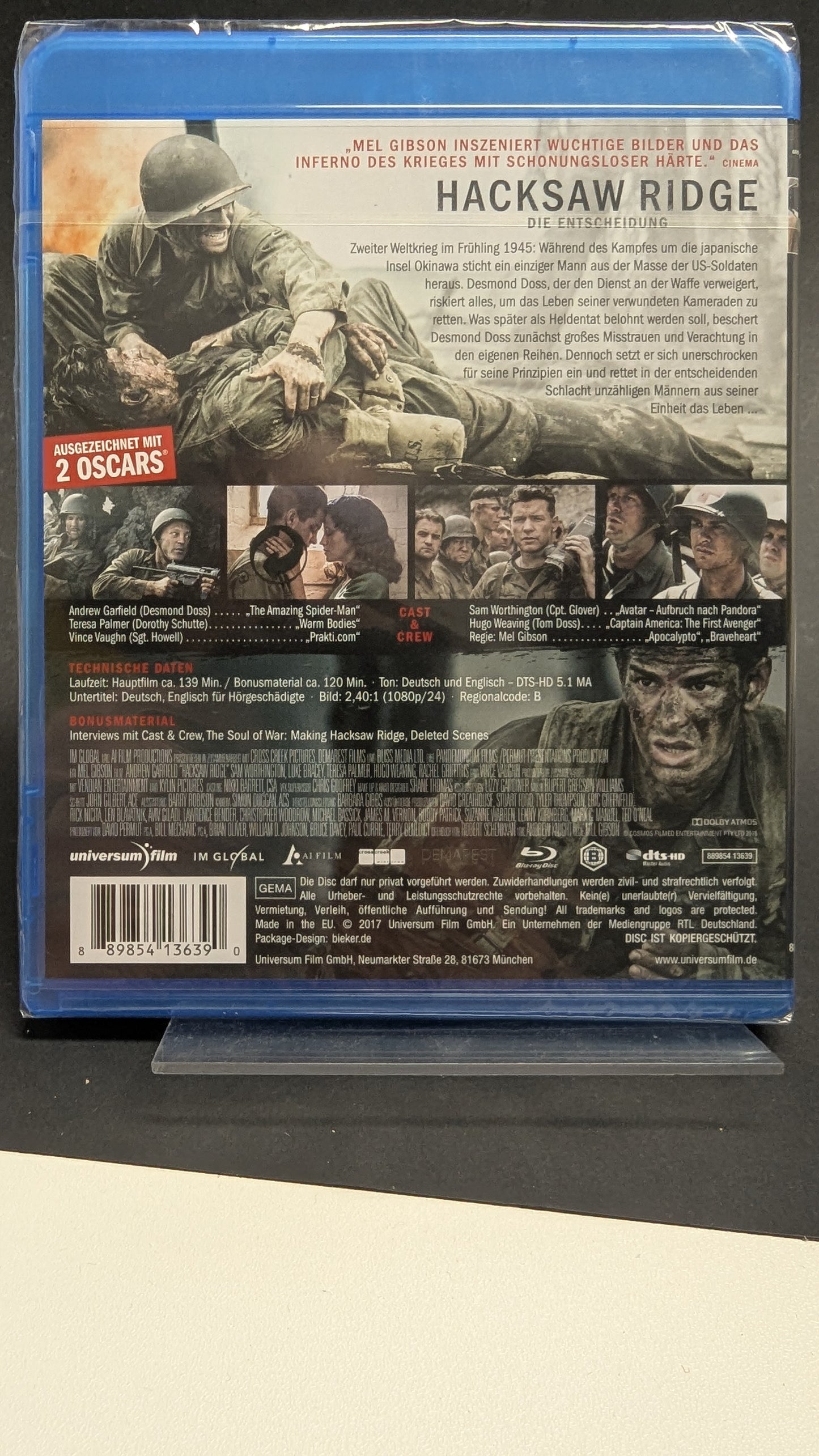 Hacksaw Ridge - blu-ray NEU OVP! Mel Gibson